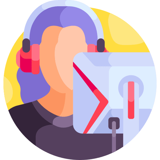 Gamer caucasian girl microphone icon Gamer caucasian girl microphone icon