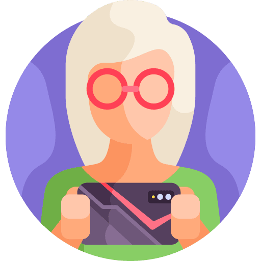 Gamer children profile smartphone icon Gamer children profile smartphone icon