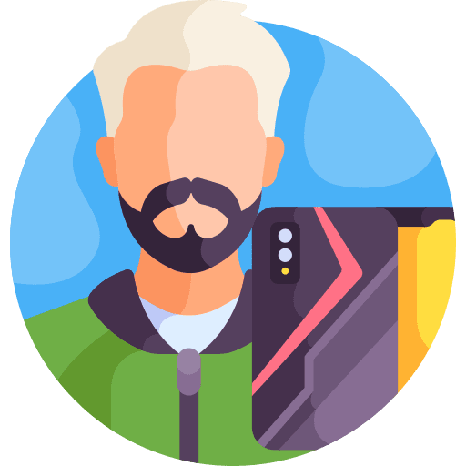 Gamer man mobile phone beard icon Gamer man mobile phone beard icon