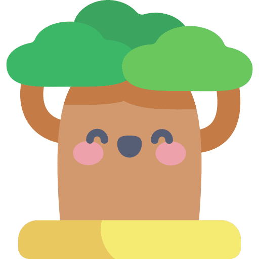 Baobab tree australia botanical icon