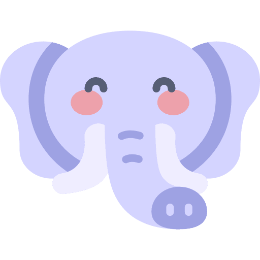 Elephant mammal wildlife zoo icon