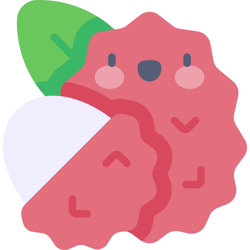 Lychee organic diet vegan icon