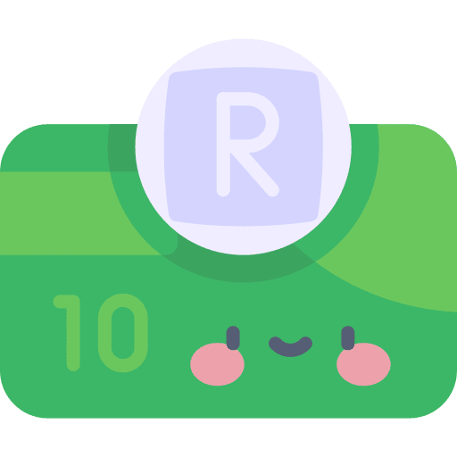 Rand banknote currency business and finance icon Rand banknote currency business and finance icon