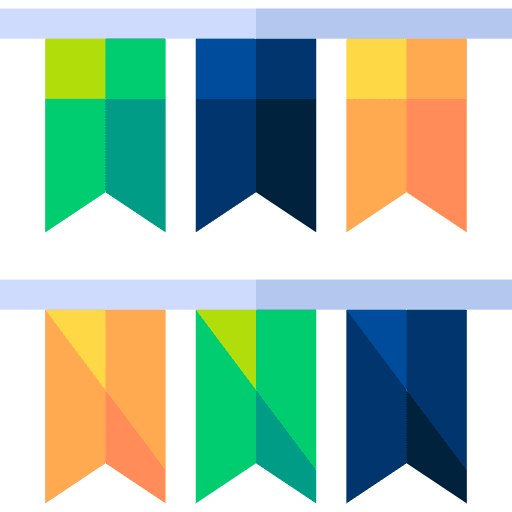 Garlands flag fun celebration icon Garlands flag fun celebration icon