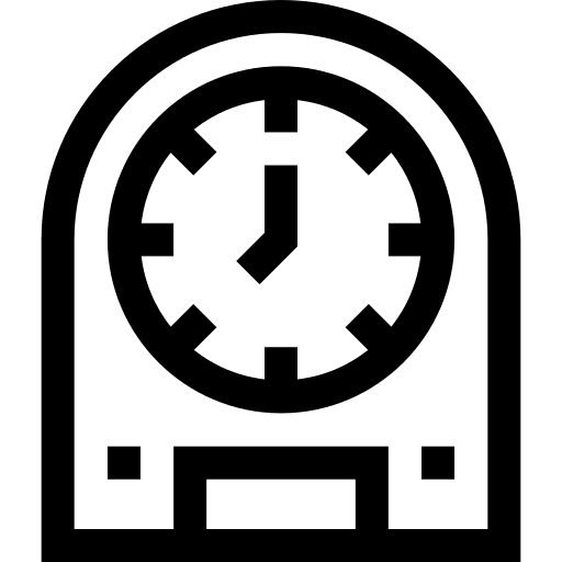 Clock hour watch time and date icon