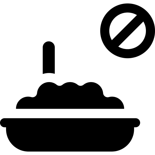 Lack of appetite plate sick symptom icon Lack of appetite plate sick symptom icon