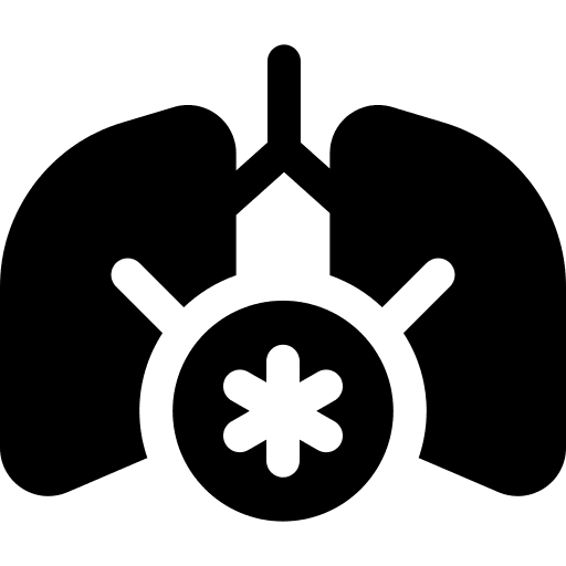 Lungs sick pneumonia coronavirus icon
