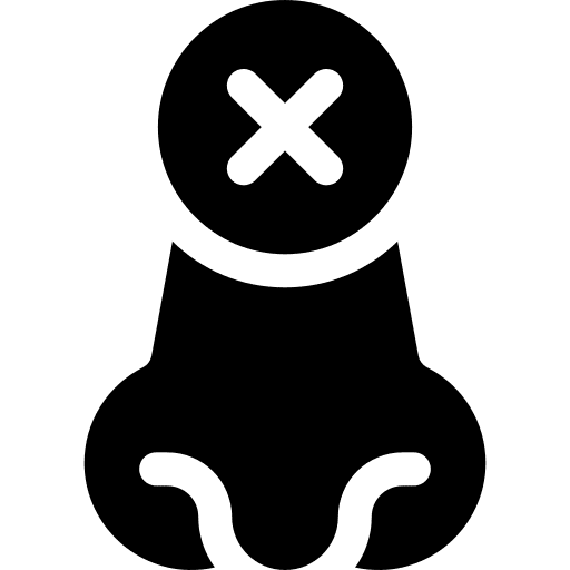 Loss of sense of smell healthcare and medical coronavirus symptom icon Loss of sense of smell healthcare and medical coronavirus symptom icon