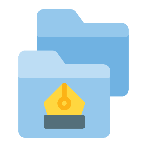 Folder pen tool folder document icon Folder pen tool folder document icon