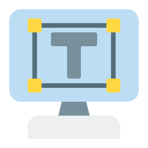 Type computer edit tools monitor icon Type computer edit tools monitor icon