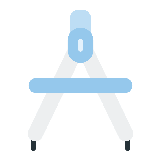 Compass geometry education tool icon Compass geometry education tool icon