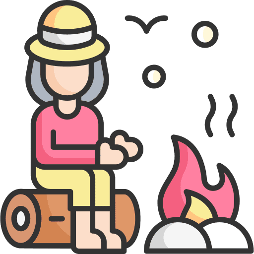 Firewood campfire fire camping icon