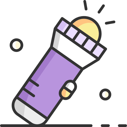 Light exploration torch illumination icon