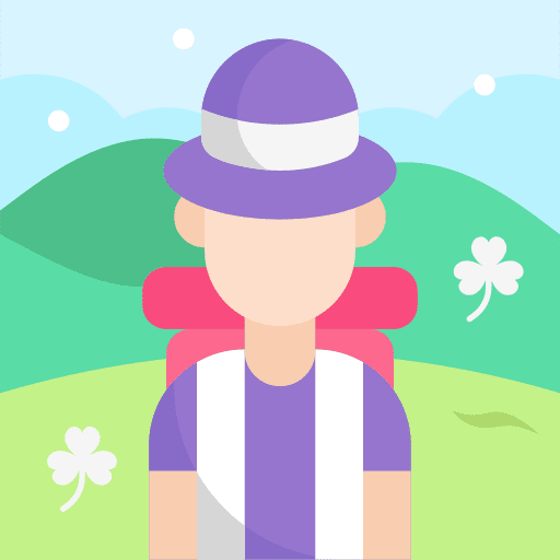 Trekking hiker avatar sports and competition icon