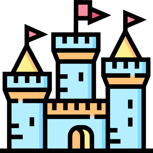 Castle fairytale fortress cultures icon