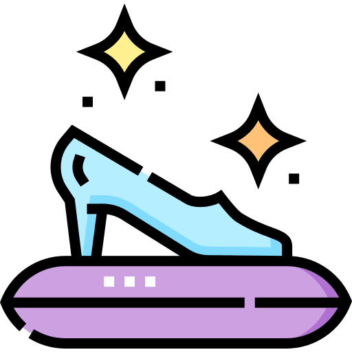 Glass shoes fairy tale glass shoes accessory icon