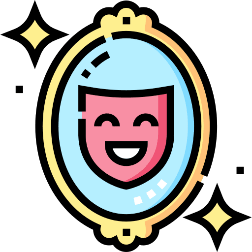 Magic mirror cultures fairy tale fantasy icon