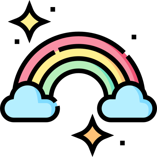 Rainbow weather magic nature icon