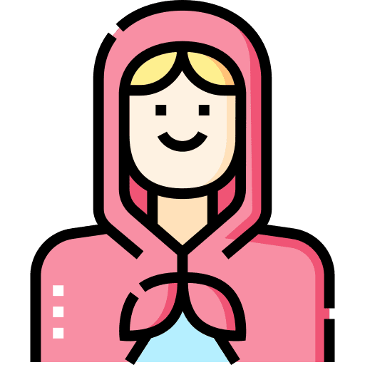 Little red riding hood little red riding hood character caucasian icon