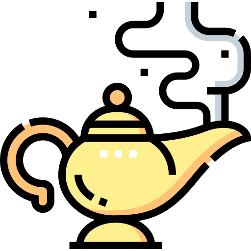 Magic lamp arabia incense magic icon