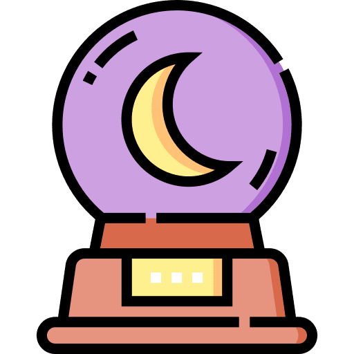 Magic ball wizard halloween magician icon