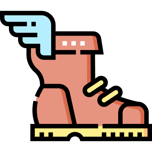 Magic boot wings fantasy magic boot icon