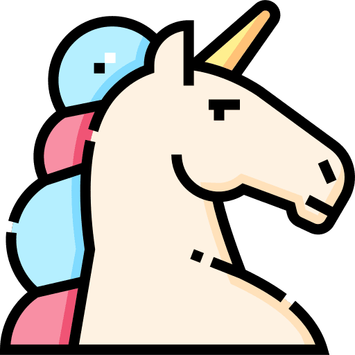 Unicorn horn fantasy mythology icon