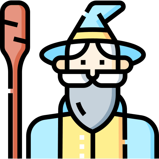 Wizard legend fairy tale folklore icon