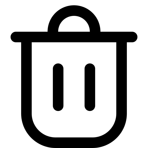 Delete garbage bin delete icon