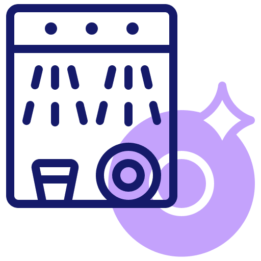 Dishwasher kitchen dish washer machine icon