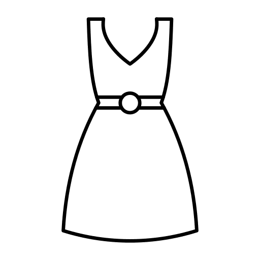 Dress elegant clothing garment icon