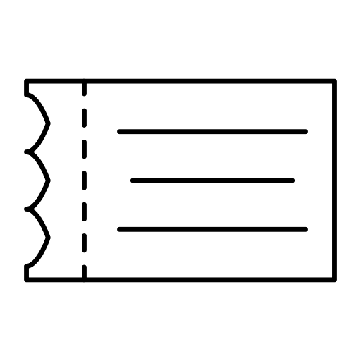 Ticket entertainment ticket pass icon