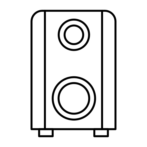 Woofer audio sound system electronics icon