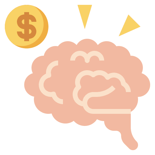 Brain idea brainstorm dollar symbol icon