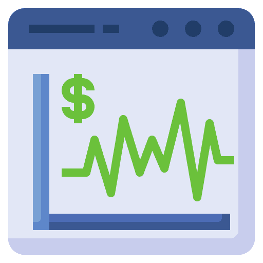 Frequency report graph chart icon