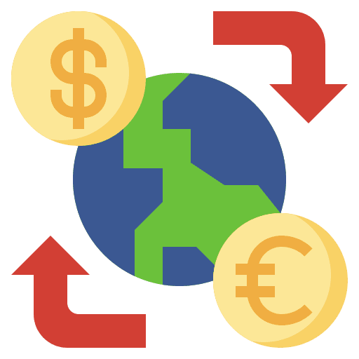 Trade euro trading currency exchange icon Trade euro trading currency exchange icon