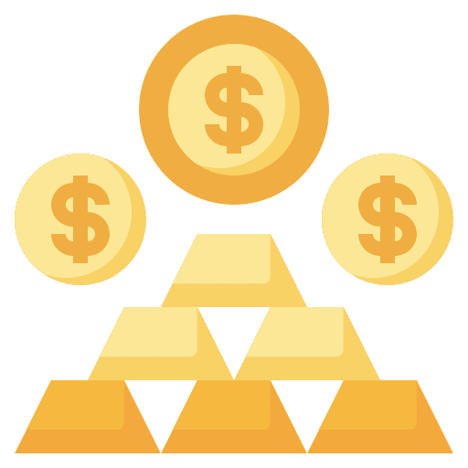 Gold ingots bank gold icon Gold ingots bank gold icon