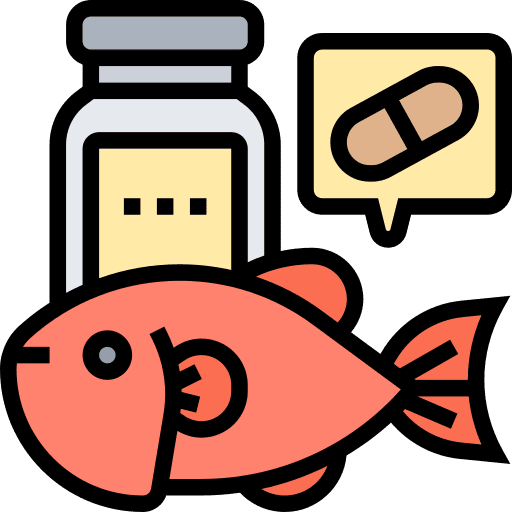 Fish oil medicine pharmacy healthcare and medical icon