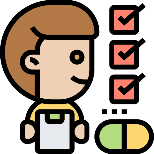 Prescription man check list prescription icon Prescription man check list prescription icon