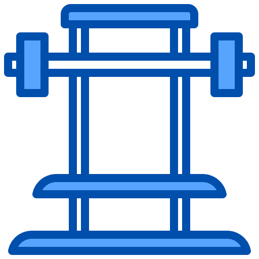 Gym equipment weight bar sports and competition icon