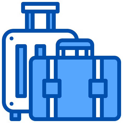 Luggage baggage travelling suitcase icon