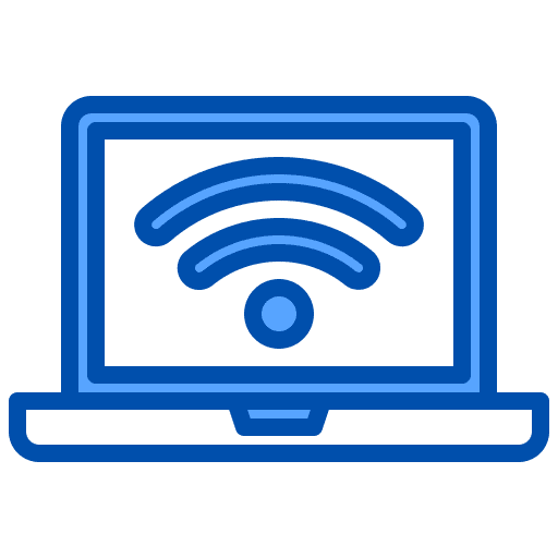 Laptop networking internet internet of things icon Laptop networking internet internet of things icon