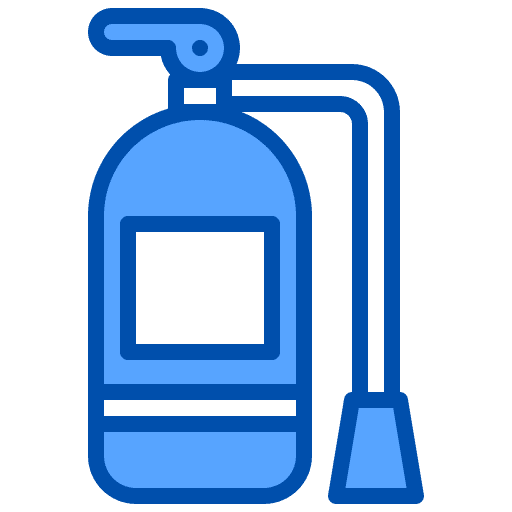Safety protection fire extinguisher secure icon Safety protection fire extinguisher secure icon