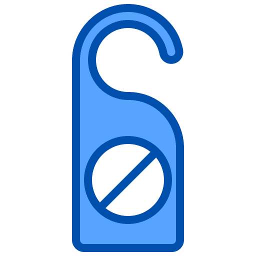 Sign do not disturb door sign hotel service icon Sign do not disturb door sign hotel service icon