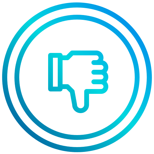 Unlike hate disapprove thumbs down icon