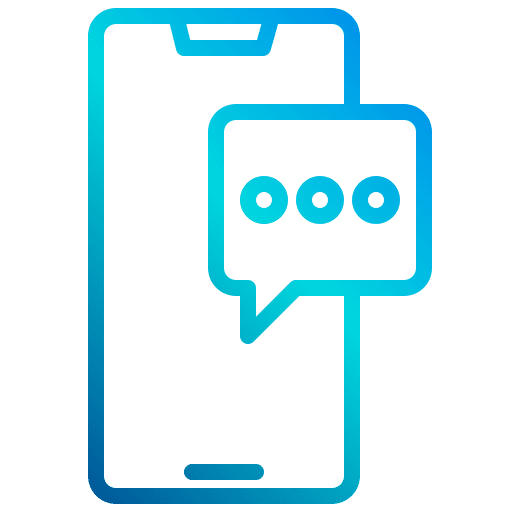 Chat message smartphone mobile icon Chat message smartphone mobile icon