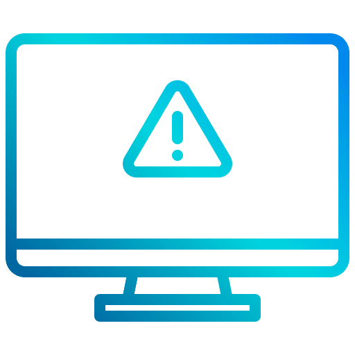 Computer computer alert malware icon Computer computer alert malware icon