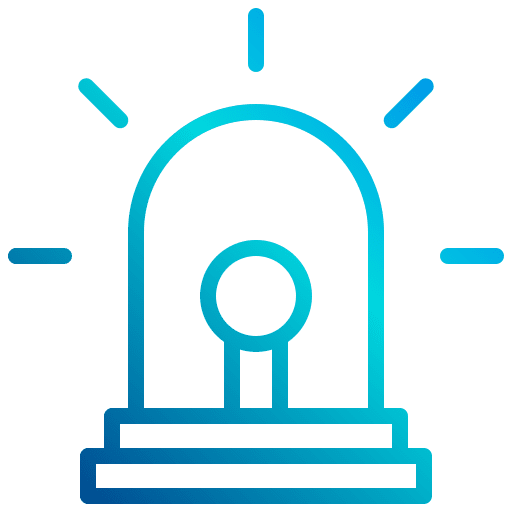 Emergency notification alert security icon