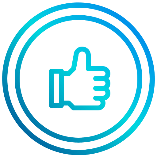 Like gesture thumbs up like icon