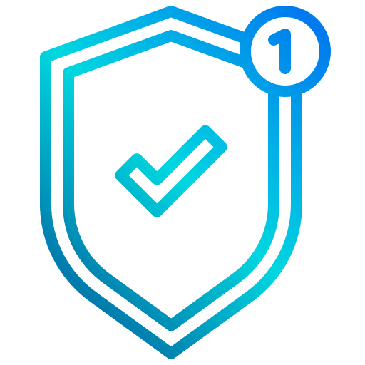 Shield notification symbol security icon